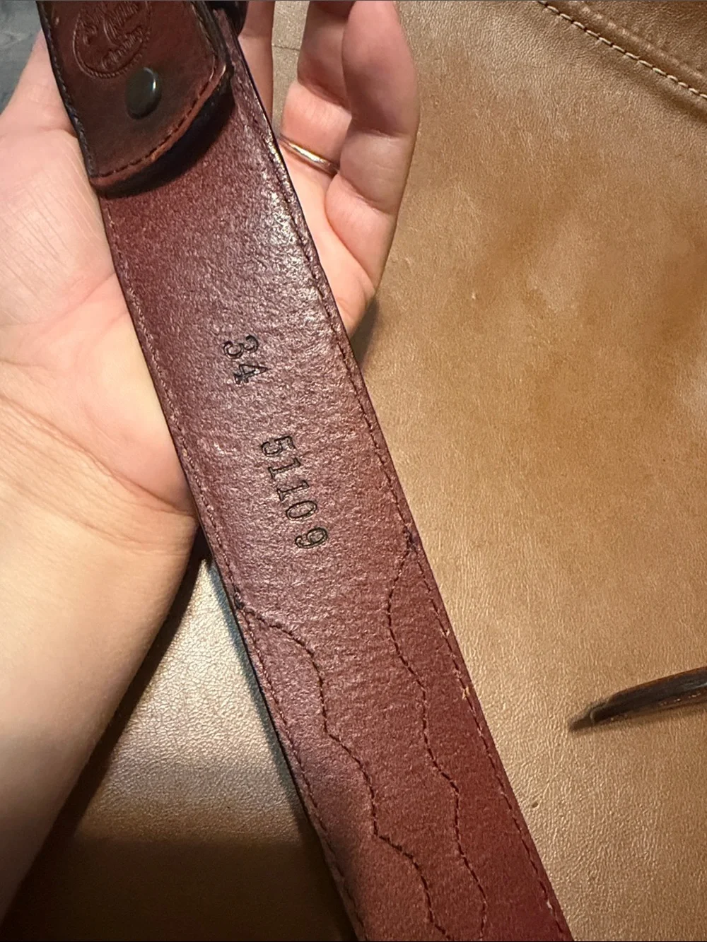 Montana Silversmiths Brown Leather Belt with Gold Texas State Buckle